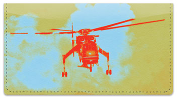 Sky Crane Helicopter Checkbook Cover