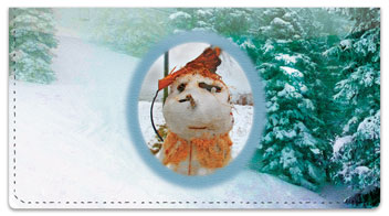 Silly Snowman Checkbook Cover
