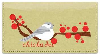 Chickadee Checkbook Cover