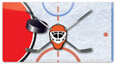 Red & Black Hockey Checkbook Cover