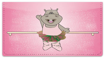 Happy Hippo Checkbook Cover