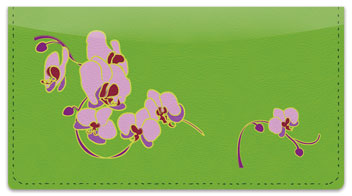 Orchid Print Checkbook Cover