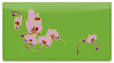 Orchid Print Checkbook Cover