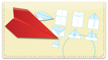 Paper Airplane Checkbook Cover