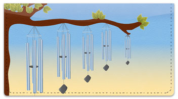Wind Chime Checkbook Cover