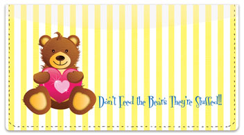 Cuddly Teddy Bear Checkbook Cover