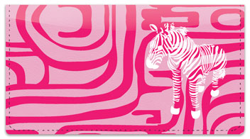 Neon Animal Print Checkbook Cover