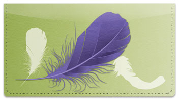 Fancy Feather Checkbook Cover