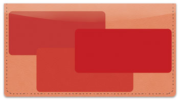 Red Rectangle Checkbook Cover