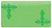 Green Corner Scroll Checkbook Cover