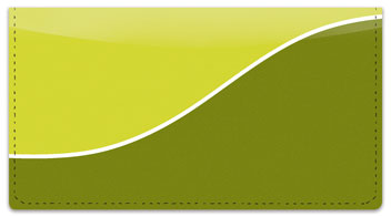 Green Graceful Line Checkbook Cover