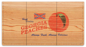 Wooden Crate Advertising Checkbook Cover