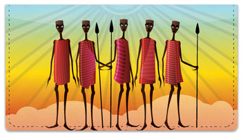 Maasai Tribe Checkbook Cover