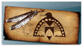 Native American Bird Symbol Checkbook Cover