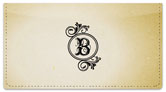 B Monogram Checkbook Cover
