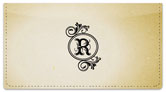 R Monogram Checkbook Cover