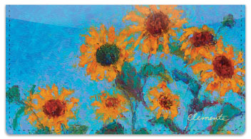 Clemente Sunflower Checkbook Covers