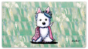 Westie  Princess Checkbook Cover