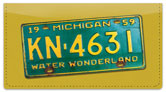 Michigan License Plate Checkbook Cover