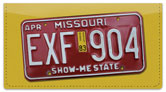 Missouri License Plate Checkbook Cover