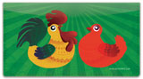 Cartoon Rooster Checkbook Cover