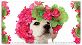 Pups in Bloom 1 Checkbook Cover
