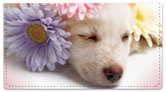 Pups in Bloom 3 Checkbook Cover