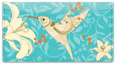Floral Hummingbird Checkbook Cover