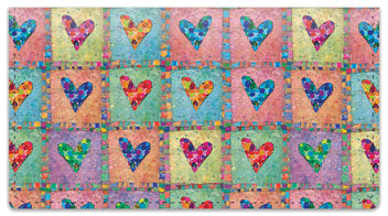 Patchwork Heart Checkbook Cover