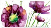 Violet Poppies Checkbook Cover