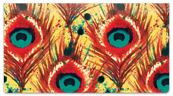 Feather Frenzy Checkbook Cover