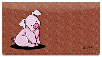 Pig Checkbook Cover