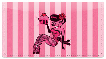 Cupcake Girl Checkbook Cover