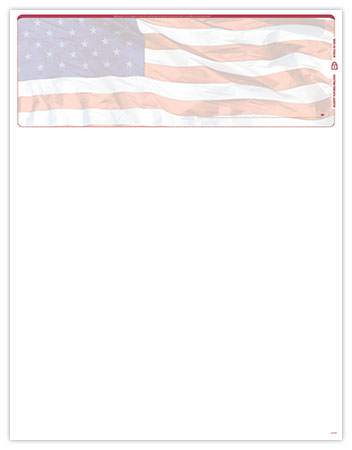 Checks on Top 1000 Blank Security Check Paper American Flag 