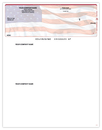 American Flag Microsoft Money Checks