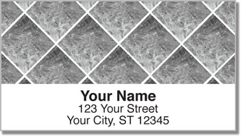Silver Marble Tile Address Labels