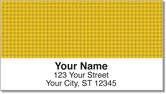 Yellow Houndstooth Address Labels