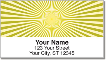 Yellow Starburst Address Labels