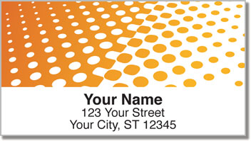 Orange Halftone Address Labels