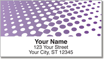 Purple Halftone Address Labels