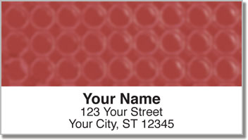 Red Bubble Pattern Address Labels