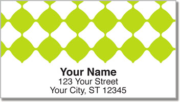 Lime Green Bead Address Labels