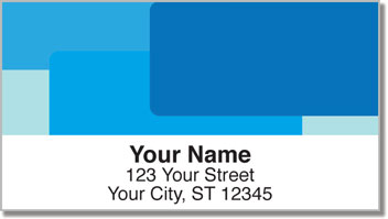 Blue Rectangle Address Labels