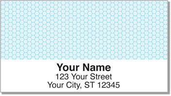 Blue Honeycomb Address Labels