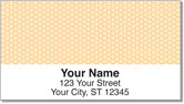 Orange Honeycomb Address Labels