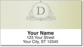 D Monogram Address Labels