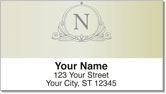 N Monogram Address Labels