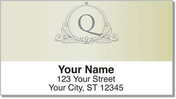 Q Monogram Address Labels