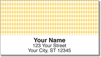 Yellow Diamond Address Labels