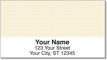 Orange Cross-Hatch Address Labels